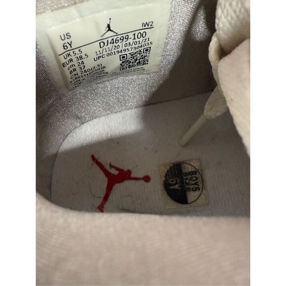Size 6Y Jordan 4 Retro  White Oreo‎ - Pre-Owned DJ4699 100 GS - Picture 9 of 10